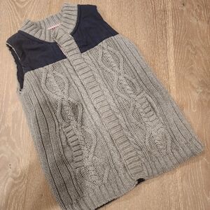 MUD PIE TODDLER BOYS CABLE KNIT DOWN VEST 4T-5T